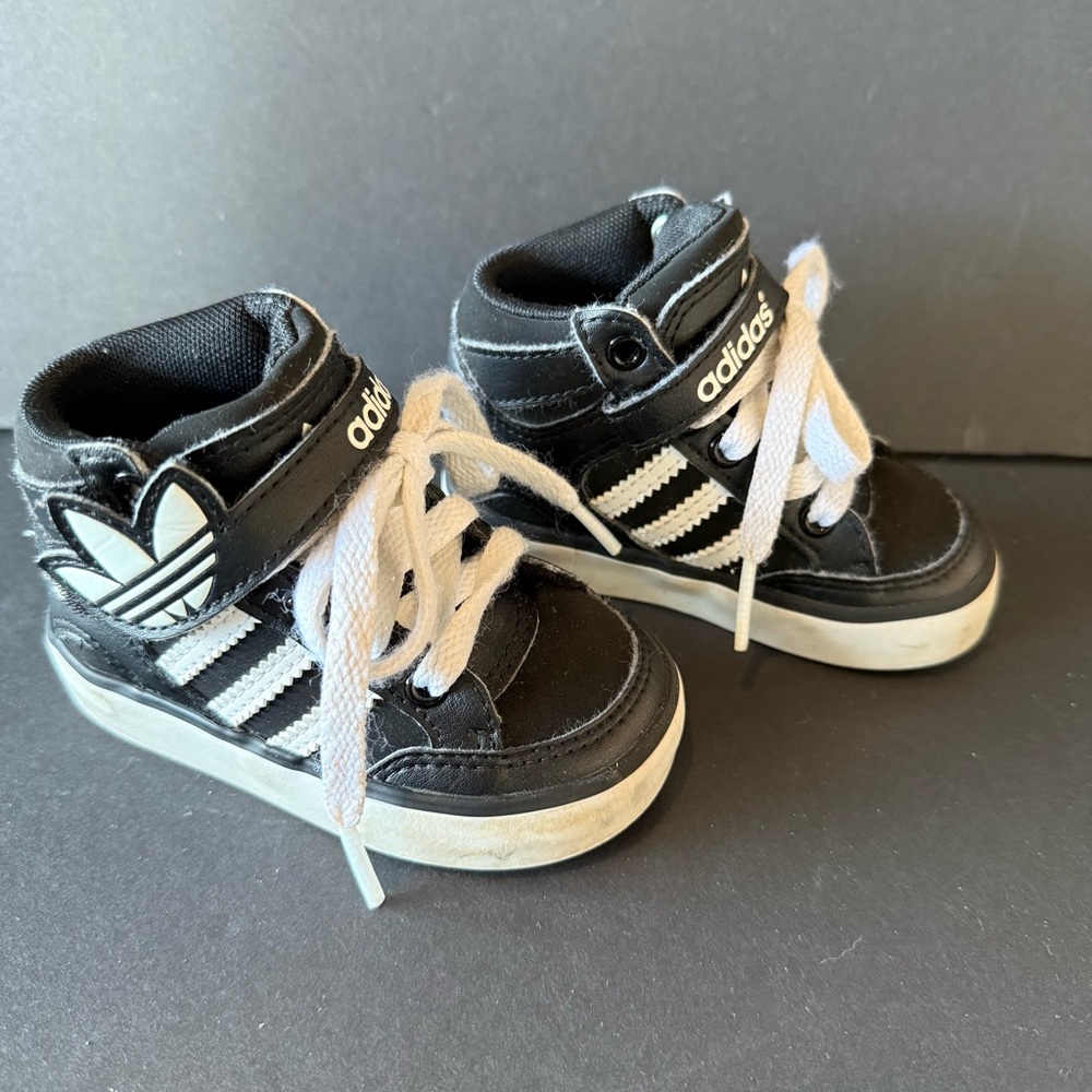 Adidas Black High-Top Sneakers Infant Size 4